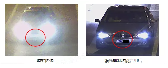 強(qiáng)光抑制效果對(duì)比